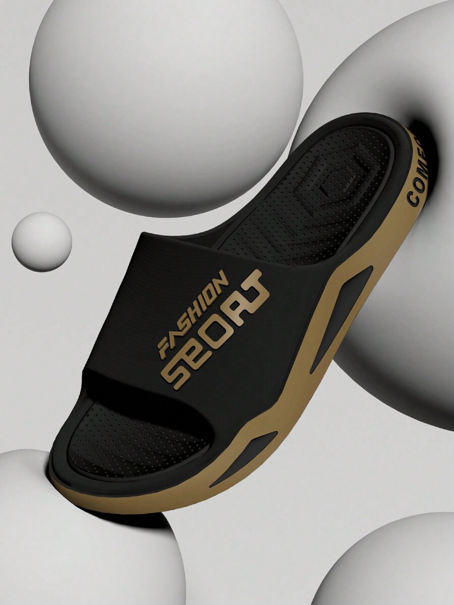 Men Outdoor Trendy AntiOdor Slippers, Indoor Home Bathroom Shower NonSlip WearResistant