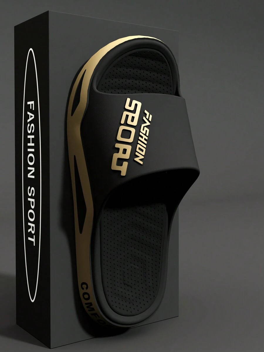 Men Outdoor Trendy AntiOdor Slippers, Indoor Home Bathroom Shower NonSlip WearResistant