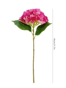 1支/2支/4支人造绣球花束，DIY生日派对装饰，婚礼花篮，新娘捧花，家居装饰，餐厅，卧室，窗台，花瓶装饰，情人节，新年装饰，户外花园，情人节礼物，毕业礼物 - 玫紅色 - 查看 3