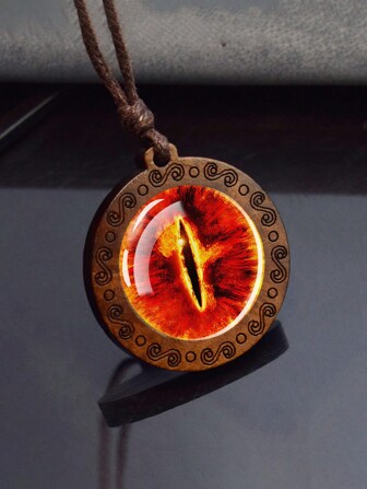 יחידה 1 עין הרע כוס שרשראות דרקון עין אומנות תמונה כוס עץ תליון שרשרת