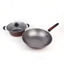 Juego Completo de sartenes antiadherentes de Tres Piezas, Juego Completo de ollas y sartenes - Multicolor - Ver 5