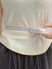 1入組身體測量尺，自動伸縮卷尺，柔軟卷尺，適用於腰圍，手臂，胸部，腿部圍度測量 - 白色 - 查看 2