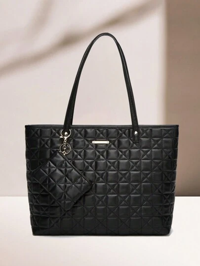 Europeisk och amerikansk ny kvinnoväska Handväska Axelväska Enkel mode Stor tygväska,Skolväska,Stor kapacitet,Bärbar,Classic Casual,Business Casual,För tonårsflickor Kvinnliga högskolestudenter,Tjänstemän,Perfekt för arbete,Tillbaka till skolan,Mellan Skola, gymnasieskola, högskola