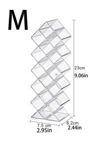 1pc Lipstick Storage Rack, Cosmetic Organizer Display Stand, Multi-Layer Lip Balm Lip Gloss Holder, Vertical Lipstick Organizer Box - Clear - View 6