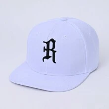 Gorra de béisbol con bordado de letra R, estilo callejero hip hop, gorra de papá, gorra de sol para exteriores, gorra de béisbol casual y transpirable, adecuada para correr, pescar y deportes al aire libre - R - Ver 9