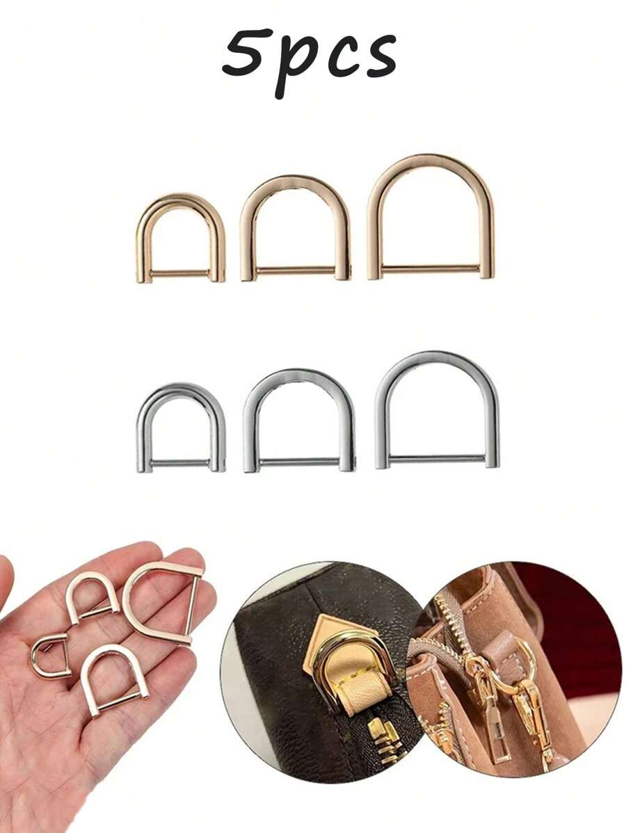 5 Chiếc Ví DIY Kết Nối Chuỗi Khóa D Khóa Vòng Còng Khóa Có Thể Tháo Rời Mở Vít Làm Túi Thủ Công Phụ Kiện Khóa Ví Thay Thế, Dành Cho Da Thủ Công Dây Đeo Túi Dây Đeo Thắt Lưng Vải Đeo Vai, 10 Mm 15 Mm 20 Mm - Vàng - Xem 1