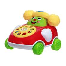 Telefone de Brinquedo para Bebê Com Música Telefone Carrinho a Corda Educacional e Desenvolvimento Infantil - Multicolorido - Visão 2