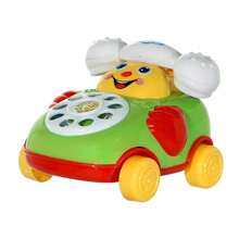 Telefone de Brinquedo para Bebê Com Música Telefone Carrinho a Corda Educacional e Desenvolvimento Infantil - Multicolorido - Visão 1