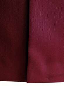 Men Lapel Collar Four Seasons Suit - Burgundy - View 6