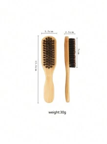 1 Bàn chải tạo kiểu râu và tóc cho nam với lông tre và lông lợn rừng, thích hợp sử dụng tại salon và gia đình, Bàn chải vệ sinh đa năng cho giày dép, tóc và sàn nhà, trở lại trường học, vật dụng thiết yếu khi đi du lịch, phụ kiện tóc cho nữ - Màu be - Xem 6