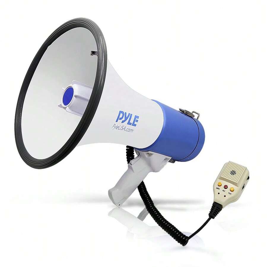 NUTRICHEF Pyle Megaphone Speaker System With BuiltIn Rechargeable