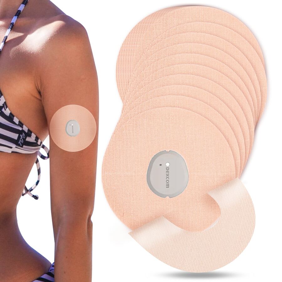 YOUSHARES Dexcom G7 Adhesive Patches 20 Packs - Waterproof Dexcom Stickers Sensor Patch, Dexcom G7 Overpatch, Continuous Glucose Monitor Protection For 10 Days (Beige) - Apricot - View 1