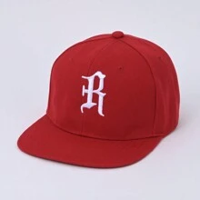 Gorra de béisbol con bordado de letra R, estilo callejero hip hop, gorra de papá, gorra de sol para exteriores, gorra de béisbol casual y transpirable, adecuada para correr, pescar y deportes al aire libre - R - Ver 13