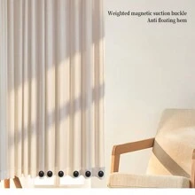 1 Pc Magnetic Curtain Weights Drapery Weights, Heavy Duty Curtain Weights Bottom No Sew - Outdoor Curtain Liner Magnets For Tablecloth, Refrigerator, Flag - Multicolor - View 9