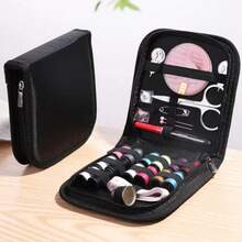 1pc Portable Sewing Kit Set With Black Needle And Thread Box, Knitting And Sewing Tools Combination Set, Household And Travel Sewing Tools And Supplies, Cross-Border Portable Needle And Thread Bag - Black - View 2
