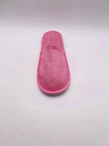 Hotel Disposable Linen Slippers Guesthouse Household Disposable Slippers - Pink - View 4