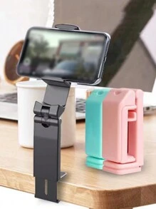 攜帶式多功能可變形自由調節垂直支架，手機掛鉤，旅行照片手機架，適用於多種尺寸手機，可存放小型方便手機架 - 黑色 - 查看 3