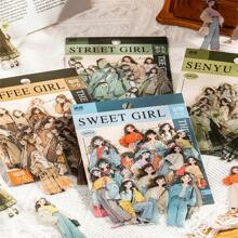 30pcs/Pack Shoujo Collection Stickers Beautiful Character Journal Decoration Material - Multicolor - View 2