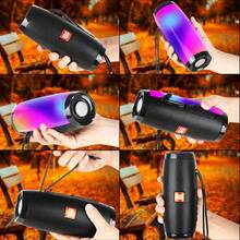 Tg157 LED 燈便攜式無線音箱柱，高保真 Tf Fm 收音機強低音立體聲，適合戶外活動 - 紅色 - 查看 9