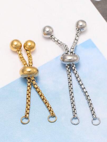 3pcs/Pack Stainless Steel Bracelet Extender Chain Of Various Sizes For DIY Jewelry Making