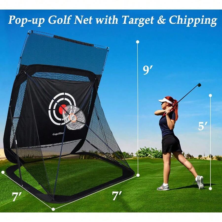 Pop Up Golf Net, Pop Up Golf Hitting Net, Quick Setup Golf Practice Net, Golf Nets For Backyard