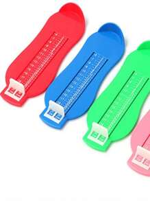 1 pieza Dispositivo de medición de pie de plástico de color aleatorio para niños