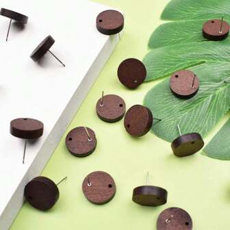 10pcs DIY Wooden Ear Hook Earrings Jewelry Accessories