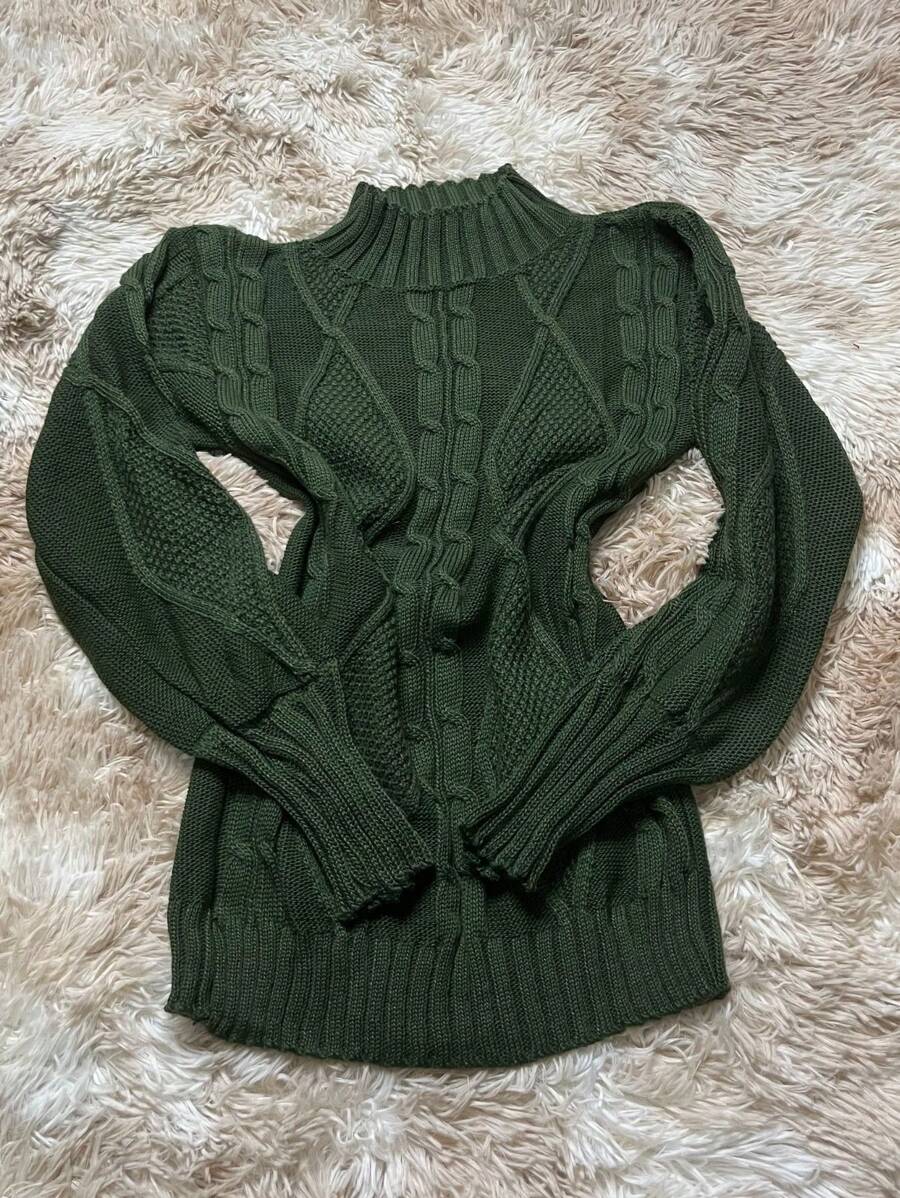 Women Sweaters - Army Green - View 1