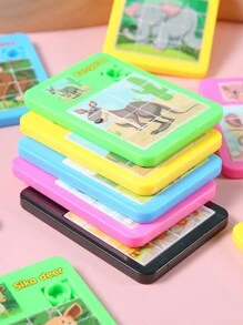 1 set Juguetes de rompecabezas de dibujos animados de animales lindos - Regalos de fiesta de cumpleaños, premios, relleno de piñata, cajita de tesoros (colores aleatorios)