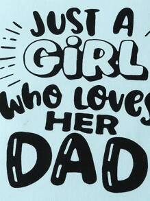 Spring Blue Alphabet Print Crop Bodysuit And Flower Print Flared Pants Baby Girl Outfit - Blue - View 3