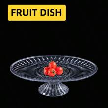 1 peça Bandeja de Servir Transparente em Acrílico Plástico para Lanches, Frutas Secas e Sobremesas - Multicolorido - Ver 1