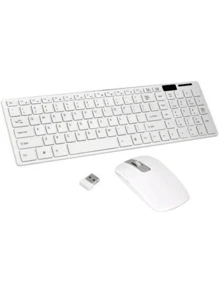 Kit Teclado E Mouse Sem Fio Wireless 2.4ghz 3200dpi Óptico - Branco - Visão 2
