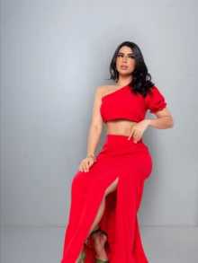 Women Two-Piece Outfits - Đỏ - Xem 2