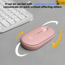 Logitech PEBBLE Laptop Tablet Computer Mouse Wireless Bluetooth Mouse Light And Thin Mute Office Battery Usb Mini Mouse