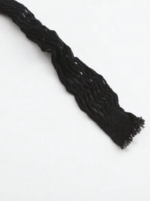 One Piece Sexy Black Strapless Fishnet Bodystocking With Open Crotch And Sleeves For Rave - Black - View 5