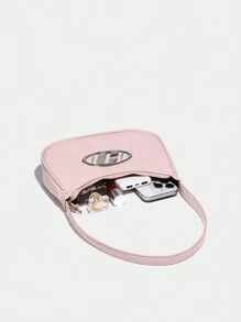 1 件 Y2K 风格哥特式时尚复古装饰女士单肩包和单肩包适合日常旅行，摇滚风格女士包，Tready 新月包女士包