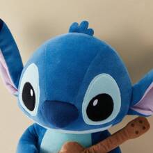 Miniso 12 Inch Stitch Plush Stuffed Guitar Doll, High Quality Soft & Cuddly Plush Cute Sleeping Toy, Adorable Sofa/Bed Decor (Stitch) - Navy Blue - View 9