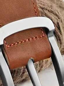 男士帆布腰帶，韓國學生休閒腰帶，年輕人的扣釦，訓練皮革帶外 - 米咖 - 查看 4