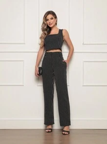 Women Two-Piece Outfits - 黑色 - 查看 1