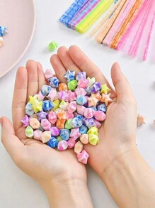 210入組夜光星型紙條,創意多功能兒童星形摺紙紙張,需注重光線照射 - 彩色 - 查看 5