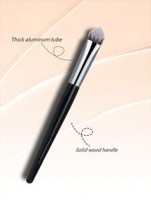 1pc Black Triangular Concealer Brush For Acne, Dark Circles, Tear Troughs, Highlighting And Detailing,Foundation Brush,Concealer Brush,Blush Brush,Contour Brush,Blush Brush,Bronzer Brush,Powder Brush,Foundation Brush,Blush Brush - Black - View 4