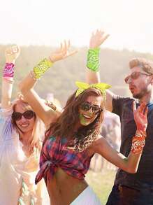 4pcs Women's Sexy Elegant Headscarf, A Variety Of Color Bandana, Breathable Can Do A Variety Of Ways To Wear Silk Scarves Bandana,Hair Band,Head Band Ideal For Dressing Up Your Look - Multicolor - View 5