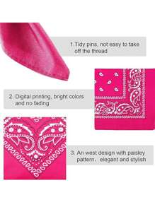 4pcs Women's Sexy Elegant Headscarf, A Variety Of Color Bandana, Breathable Can Do A Variety Of Ways To Wear Silk Scarves Bandana,Hair Band,Head Band Ideal For Dressing Up Your Look - Multicolor - View 6