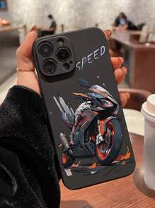 Mechanical Cool Motorcycle Style Straight Edge Precise Hole Painted Anti-Drop Phone Case Compatible With IPhone, Samsung, Xiaomi, Redmi Series
