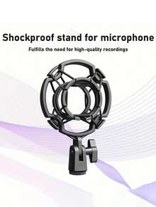 1pc Microphone Shock Mount Mic Stand, Condenser Microphone Anti-Vibration Holder, Shock Mount Accessory! (Some Parts Are Sent Randomly) - Multicolor - View 3