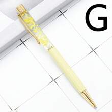 1pc Ballpoint Pen, Creative DIY Oil-Filled Dry Flower Pen Spot Family Pack Flower Pen Advertising Ballpoint Pen, Flower Pen Ballpoint Pen Back To School - Multicolor - View 9