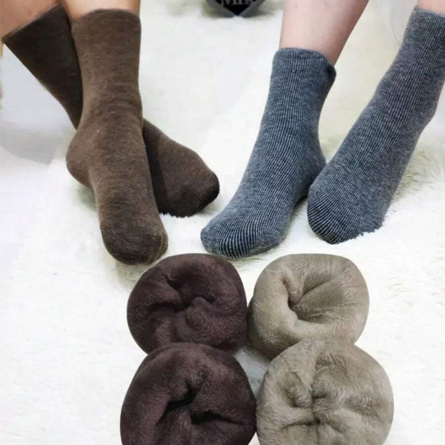 Women Crew Socks - 咖啡棕 - 查看 1