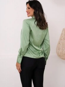 Women Blouses - 綠色 - 查看 6