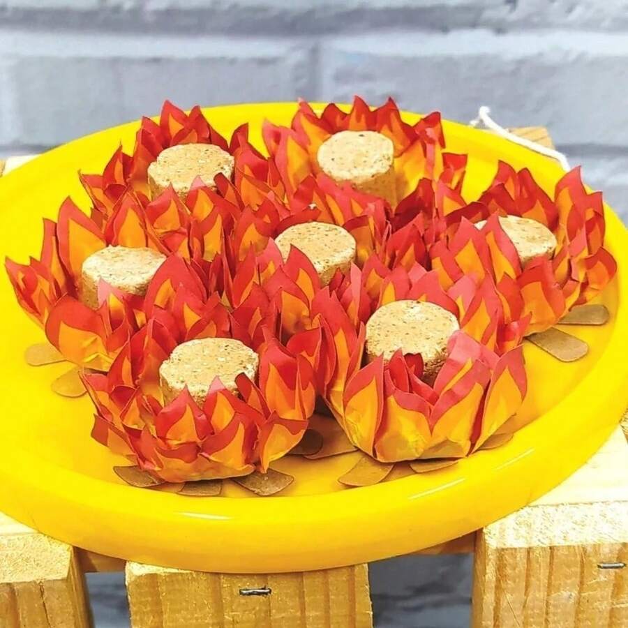 Bonfire Candy Mold Junina Sweet Bonfire Party Decoration W/24 Units - trái cam - Xem 1