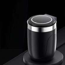 Easypie Selection 带盖不锈钢车载烟灰缸，多功能汽车配件 - 黑色 - 查看 6